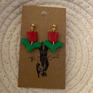 Handmade Flower Spring Earrings NWT